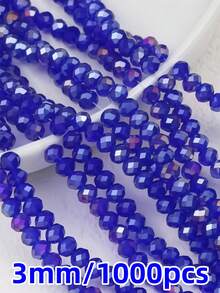 600Pcs 3mm AB Color Faceted Crystal Glass Beads, Rondelle Loose Spacer Beads For Jewelry Making DIY Crafts Wind Chimes Suncatchers Bracelets Necklaces - Multicolor - View 31