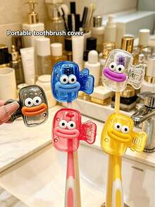 6/3/1pc Random Color Toothbrush Head Protector, Portable Travel Toothbrush Case, Electric Toothbrush Protective Cover, Toothbrush Dust Cap, Storage Cover, Top Cover/Travel Essential - One Size - View 2