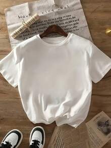 A Short-Sleeved T-Shirt With Pink Stripes On The Back, A Bow And Bag Design, Along With The Phrase 'C'Est La Vie', Giving It A Fresh And Stylish Look. Y2k T-Shirt - 白色 - 查看 2