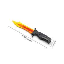 Bloques de construcción MOC creativos, juego de cuchillos cortos, bayoneta militar, cuchillo de mariposa, montaje, bloque de construcción, espada, juguete para regalo para niño - A - Ver 3
