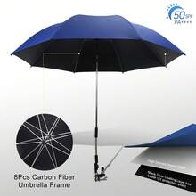 Foldable Fishing Chair Umbrella, UV Protection Adjustable Sunshade, Easy Installation For Outdoor Camping, Hiking And Fishing, Portable Sunshade - Multicolor - View 3
