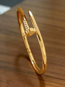 Bộ 3/1 vòng tay hình cỏ bốn lá bằng thép không gỉ mạ vàng 18K, thích hợp đeo đi dự tiệc và hàng ngày, kiểu dáng Châu Âu và Mỹ, cá tính và thanh lịch, vòng tay đính đá Cubic Zirconia sang trọng, bộ trang sức cưới, món quà hoàn hảo thích hợp cho đám cưới, sinh nhật và ngày Valentine. - Vàng - Xem 8