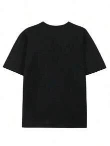 ABSOLUTAMENTE NO camisetas con estampado de letras, camisetas casuales de manga corta y camisetas de moda 100% primavera-verano para mujer. Algodón puro. - Negro 1 - Ver 3