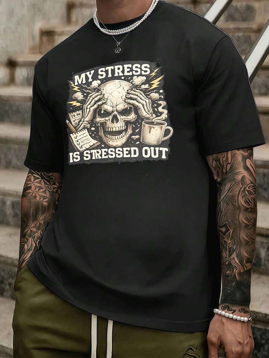 T-shirts pour hommes - Noir - Voir 1