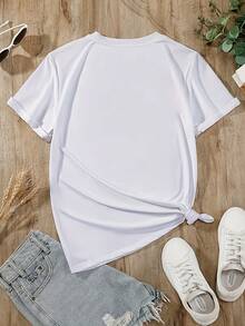 Small Size Y2k Style T-Shirt - White - View 2