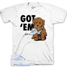 Camisetas a juego con el modelo Retro 4 Forget Me Not AJ4 Aluminum - Camiseta deportiva Copped Em - forma - Ver 1
