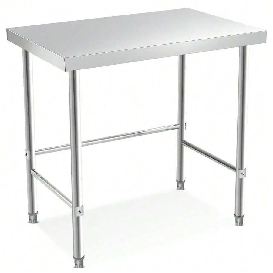 Heavy Duty Stainless Steel Kitchen Prep Table Capacity Industrial Workbench For Commercial Kitchens, - Silver - View 1