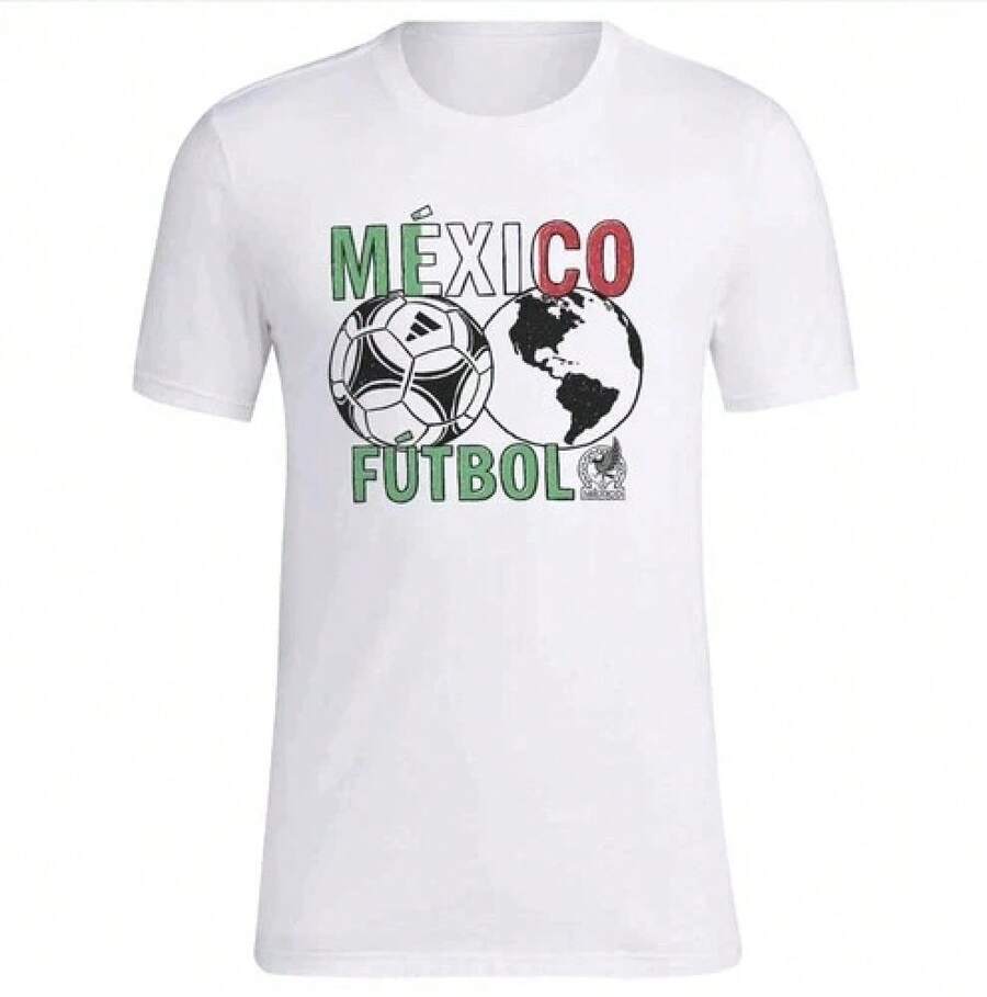 Camiseta para Hombre, Diseño Gráfico de la Selección Mexicana de Fútbol, Talla Grande L, JW1867 *C - Negro - Ver 1