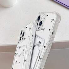 Transparent Card Slot Phone Case, Compatible With Iphone, Galaxy, Honor, And Other Models, Transparent Wallet-Style Silicone Back Cover, Shock-Proof, Waterproof, Anti-Fall, Anti-Scratch - Multicolor - View 3