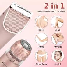 IPX7 Waterproof Dual-Head Epilator - 400mAh Rechargeable Unisex Shaver, Suitable For Face/Body, Portable Beauty Tool - Multicolor - View 8