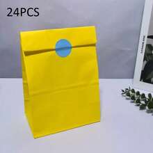 24个粉彩派对礼品袋，带贴纸，尺寸为5.1 x 3.2 x 9.5英寸，适用于节日、婴儿洗礼、生日、婚礼、周年纪念派对等场合 - 彩色 - 查看 25