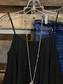 Conjunto de verano de mujer con top estampado y tejido, nueva blusa de verano - Negro - Ver 5