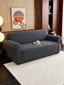 1pc Plush Fabric Anti-Slip Elastic Decorative Sofa Cover, Jacquard Autumn/Winter Floral Pattern Sofa Slipcover, Pet Proof & Dust Proof, Suitable For 1/2/3/4 Seater Sofa, All Season - Multicolor - View 6