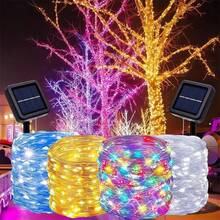 Solar LED Lamps Outdoor Waterproof Christmas String Lights 8Modes Copper Wire Fairy Lamps Outdoor Garden Patio Decor - 保暖 1 件 - 查看 1