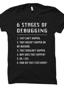 6 etapas de depuracin S1Hirt. Ingeniero drtido S1Hirt. Rega1lo de ingeniería. Rega1lo para ingeniero. Programador Rega1lo. Programador S1Hirt. CodifiC1Ador OS1168 - Negro - Ver 2