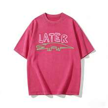 Camiseta fucsia lavada