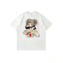 Nueva camiseta de manga corta 2026My-Heros-Academia-Himiko-Togas Summer Anime Character Print T-Shirt Unisex Crew Neck Casual Streetwear Tops,Camiseta con estampado de anime japonés, regalo de San Valentín, estampado estilo K, estampado de cantante masculino joven, camiseta gráfica para mujer,Camiseta de moda para hombre - Blanco - Ver 7