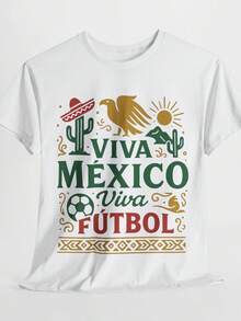 Camiseta de Fútbol de la Copa Mundial de México 2026, Viva México Viva Fútbol, Unisex, para Entusiastas del Deporte, Amantes del Fútbol, Idea de Regalo, Camiseta para Seguidores del Equipo - Negro - Ver 6
