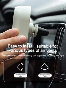 1pc Car Air Vent Mounted Fan With Colorful Lights, 3 Wind Speeds, Low Noise, USB Powered, Suitable For Vehicle Mini Fan - A - View 5
