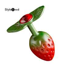 1pc, Strawberry Shaped Metal Anal Plug, Butt Plug, Dildos, Adult Women Toys, Adult Men Toys, Adult Pleasure, Sexual Wellness, Sex Toys - one-size - View 12