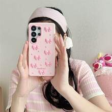 Girl's Pink 3D Pearl Bow S26 Case For Huawei Honor X9D,  15 Protective Cover, Fundas Travel Essential Squishy Phone Case, Case, Mag  Case, 14 Plus Cases, Valentine's Day Holiday Special Offer, Cheetah Print Phone Case, Valentine's Day Giftsldeal Holiday Present Exquisiteldeal Holiday Present It Is The Best Gift Choice For Friends Or Family.Cheetah Print Fundas Para Cheetah Print Phone Case Cute Phone Cases 17 Pro Case Novel Case 3d Phone Case - 矽膠-立體珍珠粉紅蝴蝶結 - 查看 1