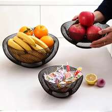 Durable Metal Fruit Storage Basket, Iron Art Fruit Basket, Breathable Snack Bowl, Kitchen Fruit Bowl, Countertop Fruit And Vegetable Basket, Space-Saving, Sturdy And Durable, Not Easy To Deform. It Is A Home Decoration Item That Matches A Variety Of Home Decoration Styles, Suitable For Use In The Kitchen, Living Room, Bedroom, Dining Room, Folk House, Pantry And Dining Table. A Must-Have For Modern Kitchens, Kitchen Accessories And Kitchen Storage Organizers. It Is Also An Ideal Gift For Housewarming, Festivals, Mother's Day And Father's Day. - View 3
