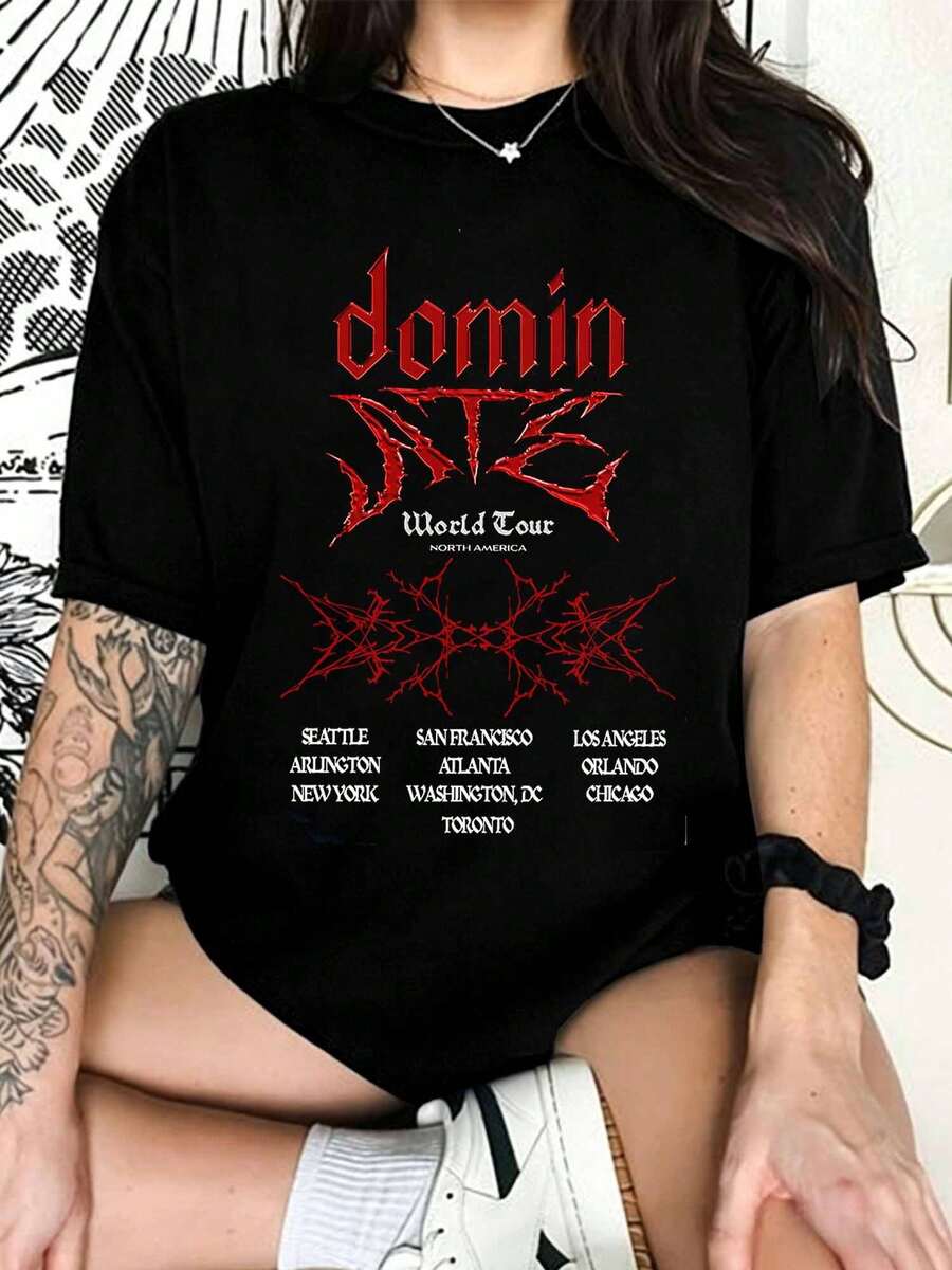 StraySKidsS DominATE World Tour 2025 Hop Album ATE Album, BangChan, Changbin, FELIXSS T-Shirt - Black - View 1