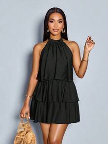 Conjuntos de verano, ropa de verano, atuendo para conciertos, atuendos de fiesta para mujeres, atuendos de festival, atuendos de vacaciones, atuendos casuales de negocios para mujer, atuendos de playa para mujer, atuendos de oficina para mujeres, - Negro - Ver 4