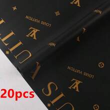 20张节日派对包装纸/1个折叠手柄花盒，菱形链条礼品袋创意鲜花包装盒，可重复使用的硬质礼品盒袋，质感高端，适用于情人节、母亲节、生日、婚礼浪漫花束包装和节日礼物 - 查看 9