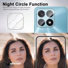 4pcs/Set Compatible With Honor X8d / X9d X7d /400 Smart /600/ 600lite / 600 Pro High Definition Tempered Glass Phone Screen Protector 3D High Definition Phone Camera Protector Protector Pad - Clear - View 10