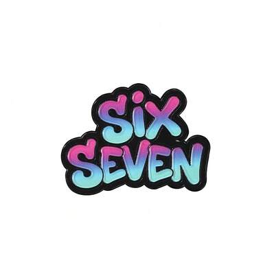 Ghim cài áo men sứ SIX SEVEN, phụ kiện trang trí thời trang, huy hiệu cài áo, túi xách, trang sức, quà tặng.