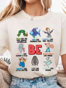 Camiseta de Maestro con la Frase "Todavía leo libros infantiles", Camiseta Escolar Divertida, Camiseta de Maestro de Jardín de Infancia, Camiseta de Amigos, Regalo de Regreso a Clases, Camisetas de Lectura, Camisetas Casuales Elegantes, Ropa Deportiva, 100% Algodón, Transpirable y Cómoda. - Blanco - Ver 7