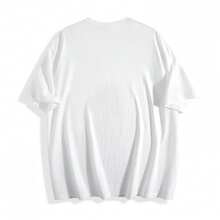 Playera de mujer 100% algodón manga corta cuello redondo "Fireheart" estilo fantástico con diseño de espada dorada corte regular para verano - Blanco - Ver 3