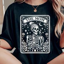 Tarot Card T-Shirts For Moms, Skull T-Shirts For Moms, Vibrant Celestial Witch T-Shirts For Moms, Mother's Day T-Shirts, Sweatshirts For Moms, Mother's Day Gifts. - 黑色 - 查看 1