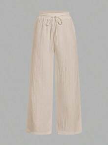 Set de 3 pantalones casuales de mujer con estilo náutico a rayas blancas y negras, con cintura ajustable y bolsillos, de pierna recta, adecuados para vacaciones de verano - Multicolor 2 - Ver 6