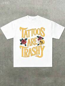 Camiseta Unisex Elegante con Estampado Tropical Ideal para Vacaciones y Fiestas de Halloween y Día de la Independencia de México - Blanco - Ver 1