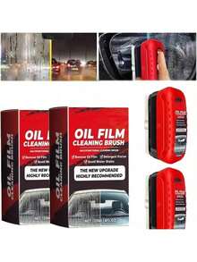 Multifunctional Car Oil Film Cleaning Brush Portable Windshield Rearview Mirror Glass Degreaser Remove Water Marks Dirt Fog Stain Auto Detailing Accessory - A - View 11