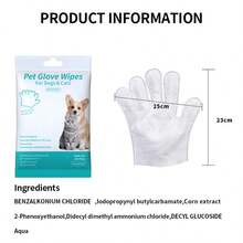 Multifunctional Pet Cleaning Gloves, Waterless Rinse-Free Disposable Bathing Wipes, Suitable For Cats And Dogs, Skin-Friendly Non-Irritating, Portable, Deodorizing, Etc. - White - View 2