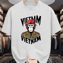 Printed T-Shirt For Men And Women - White - View 1