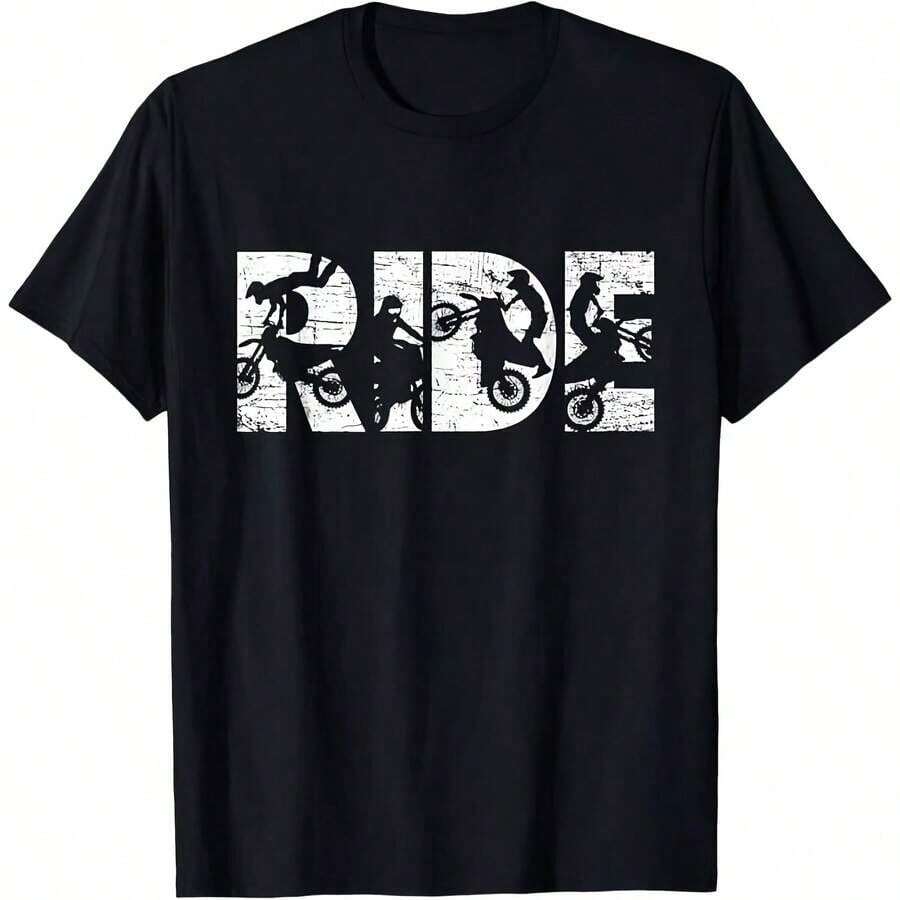 Camiseta de regalo para motociclista de motocross, enduro y dirt bike. - Negro - Ver 1