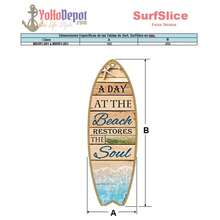 VENTDEPOT Tabla de surf decorativa, MXRFI-001, 1Pza, 16x45cm, Madera, Tabla de Surf. - Café integral - Ver 3
