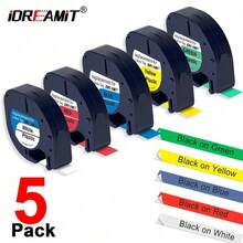 1 Roll 12mm X 4m Black On White Plastic Label Tape Refill, Compatible With Dymo LetraTag Label Makers, Replacement For 91331 (91201 S0721660), Suitable For DYMO LetraTag LT-100H, LT-100T, LT-110T Label Printers - Black and White - View 14