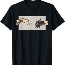 Printed T-Shirt For Men And Women - Black - View 1