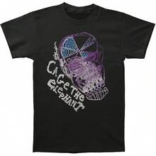 Cage The Elephant Color Skull T-Shirt Cotton Tour Concert - Negro - Ver 1