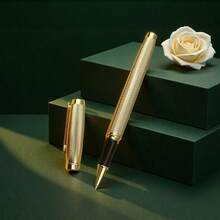 One Pen 奢华镀金金属圆珠笔 / 可替换笔芯 / 0.5mm / 优雅商务签名笔 / 适用于行政办公室 / 男女皆宜的专业礼品笔。 - 筆 - 查看 5