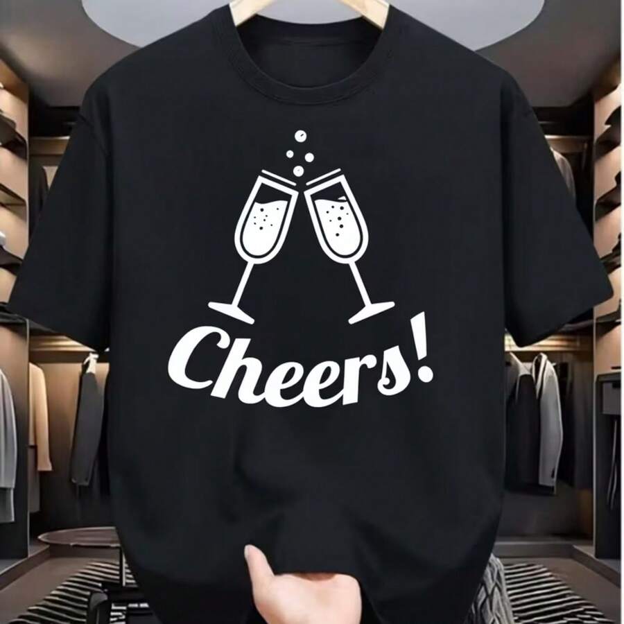 Camiseta impresa para hombres y mujeres - Negro - Ver 1