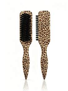 Leopard Print Edge Control Brush, Professional Hair Comb, Suitable For Smooth Ponytails And Buns, Pointed Tail Styling Tool, Suitable For Flyaways And Hair Wax Sideburns - Multicolor - View 14
