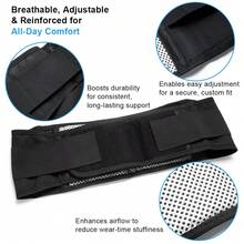 Sports Waist Support Belt, Running, Fitness Workout, Daily Use - Black - View 2