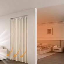 1pc Foldable Louvered Windproof Partition Curtain, Includes Hooks And Storage Strap, Suitable For Living Room, Bedroom And Kitchen, Easy Care Design, Bedroom Partition Curtain, Moisture-Proof, Easily Achieve Home Privacy - Door Curtain - View 7