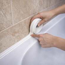 TOUSEA Professional Waterproof Caulk Strip - Self Adhesive White Sealing Tape For Toilet, Tub, Peel And Stick Backsplash Finisher - Renter Friendly, Easy Install - one-size - View 6